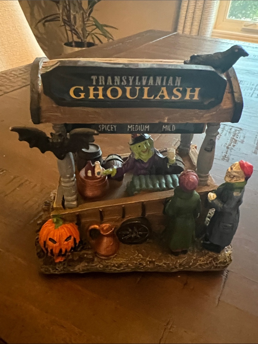 Lemax Transylvanian Ghoulash Figurine - Green, Orange, Black